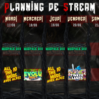 Planning de Stream Semaine 25 - 2025