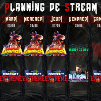 Planning de Stream Semaine 32 - 2025