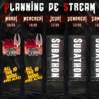 Planning de Stream Semaine 37 - 2025