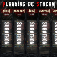 Planning de Stream Semaine 38 - 2025