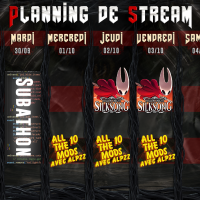 Planning de Stream Semaine 40 - 2025
