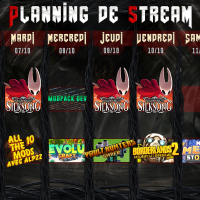 Planning de Stream Semaine 41 - 2025