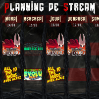 Planning de Stream Semaine 42 - 2025