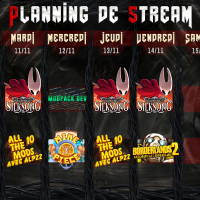 Planning de Stream Semaine 46 - 2025