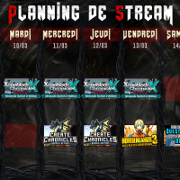 Planning de Stream Semaine 11 - 2026