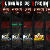 Planning de Stream Semaine 29 - 2026